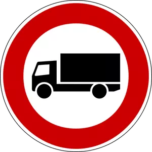 Vrachtwagen verkeersbord